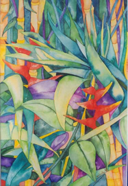 Bamboo Forest - Painting by Giselle