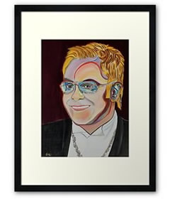 Wall Art - Framed Prints - Elton John