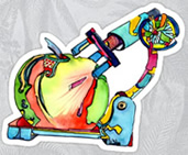 Food under the  Microscope Sticker