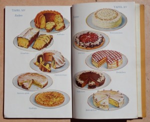 German Cookbook from 1927 - showing Cakes